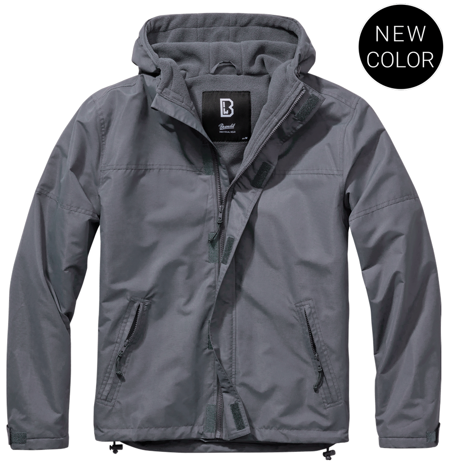 Windbreaker-Frontzip-grå