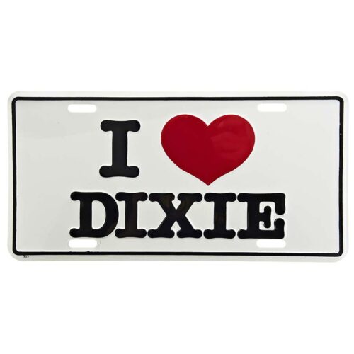 Licence plate I love dixie