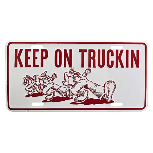 Licence plate keep on trucking