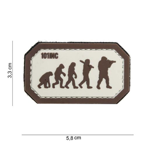 Patch 3D PVC Airsoft evolution sand/brown