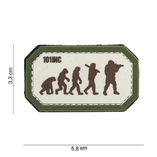 Patch 3D PVC Airsoft evolution sand/green
