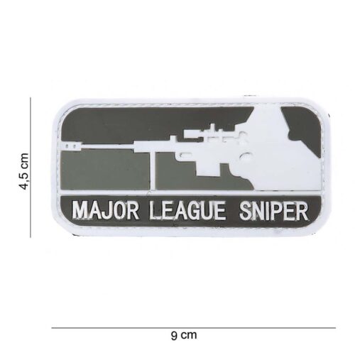 Patch 3D PVC Major League Sniper grey