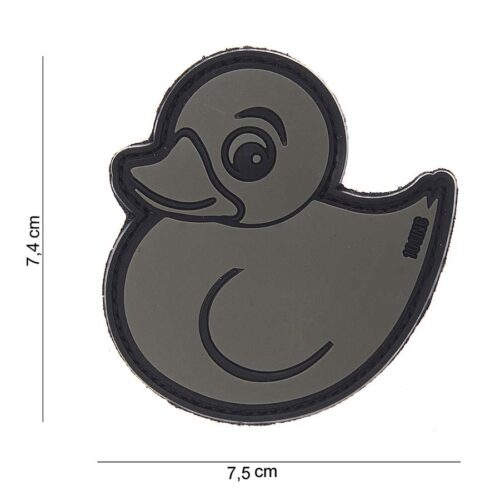 Patch 3D PVC Rubber Duck grey