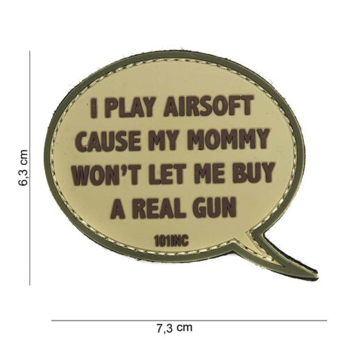Patch 3D PVC I play airsoft sand