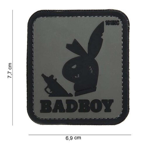 Patch 3D PVC Badboy grey