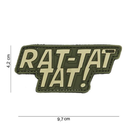 Patch 3D PVC Rat-tat tat green