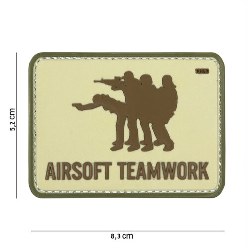Patch 3D Airsoft Teamwork sand