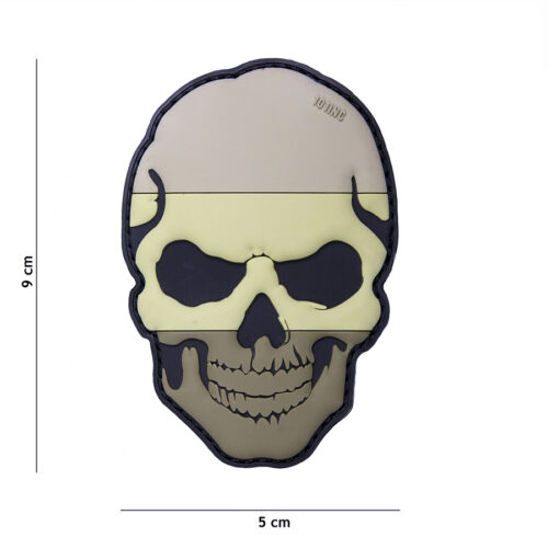 Patch 3D PVC skull Netherlands subdued