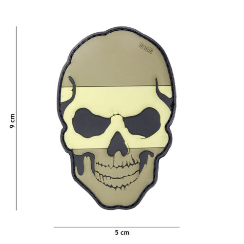 Patch 3D PVC skull Spain subdued