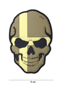 Patch 3D PVC skull Sweden subdued