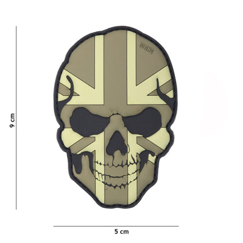 Patch 3D PVC skull United Kingdom subdued