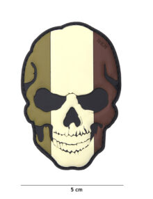Patch 3D PVC skull France camo