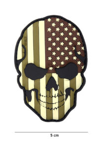 Patch 3D PVC skull USA camo