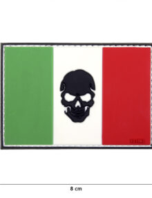 Patch 3D PVC flag Italy + skull