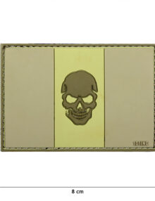 Patch 3D PVC flag Italy + skull subdued