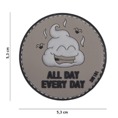 Patch 3D PVC All Day Every Day grey