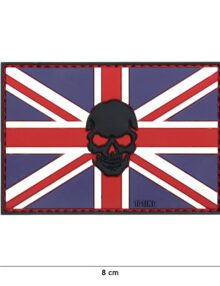 Patch 3D PVC flag United Kingdom + skull