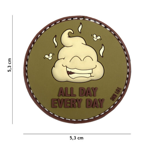 Patch 3D PVC All Day Every Day green/brown