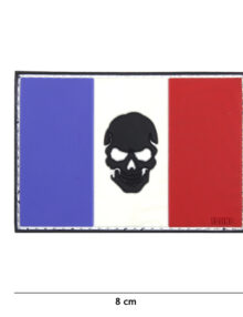 Patch 3D PVC flag France + skull