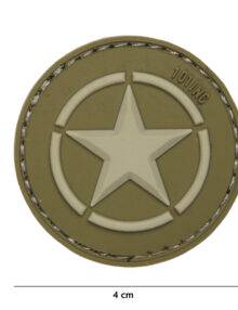 Patch 3D PVC Allied star green