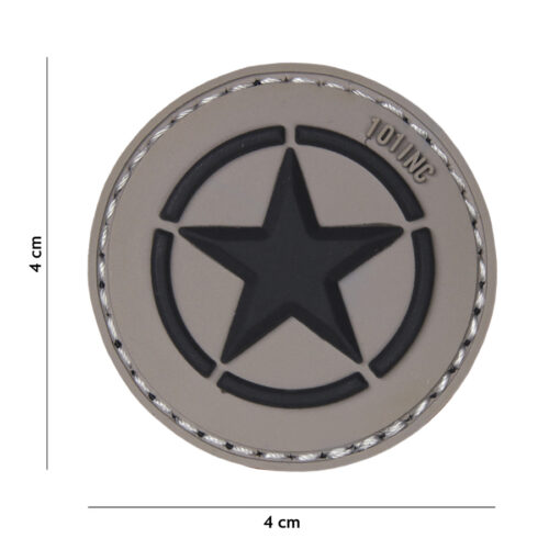 Patch 3D PVC Allied star grey