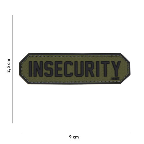 Patch 3D PVC Insecurity green