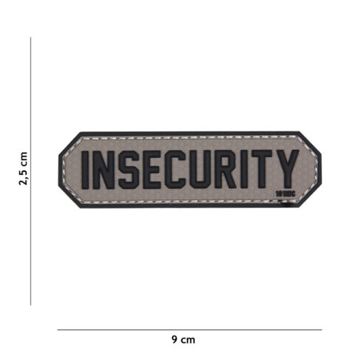 Patch 3D PVC Insecurity grey