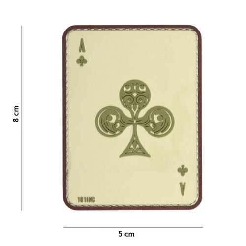 Patch PVC ace of clubs - Coyote