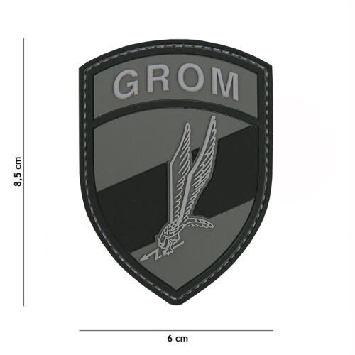 Patch 3D PVC GROM grey #2090 | 2