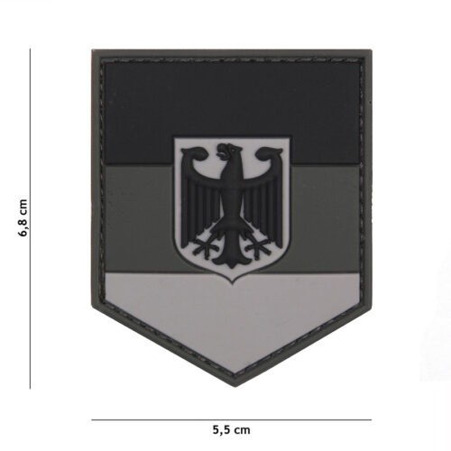 Patch 3D PVC German shield grey #2070 | 2