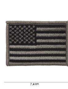 Patch flaf USA silver with hook and loop - Miscellaneous