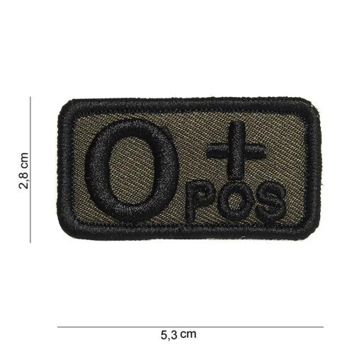 Patch blood type O+positive green - n.a.