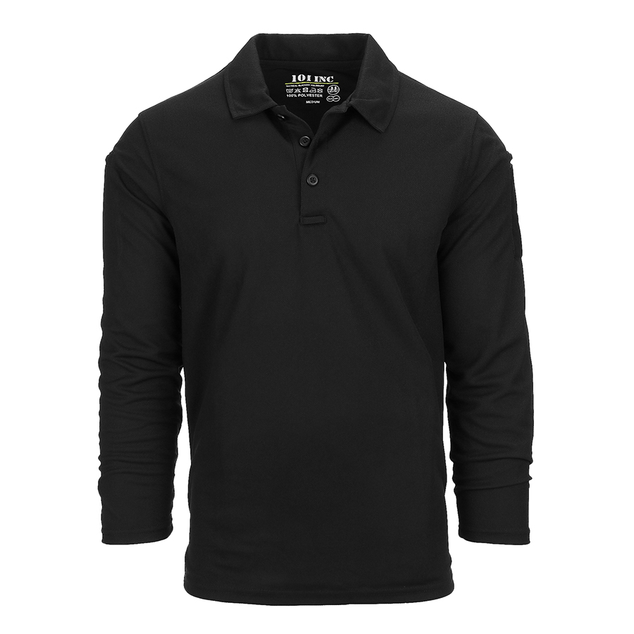 Tactical polo Quick Dry long sleeve - Black